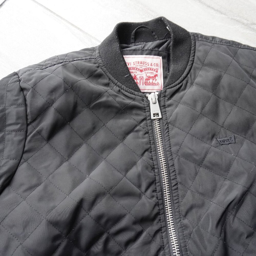 Quilted Zip-Front Jacket – Classic Bomber Style - Extra Small